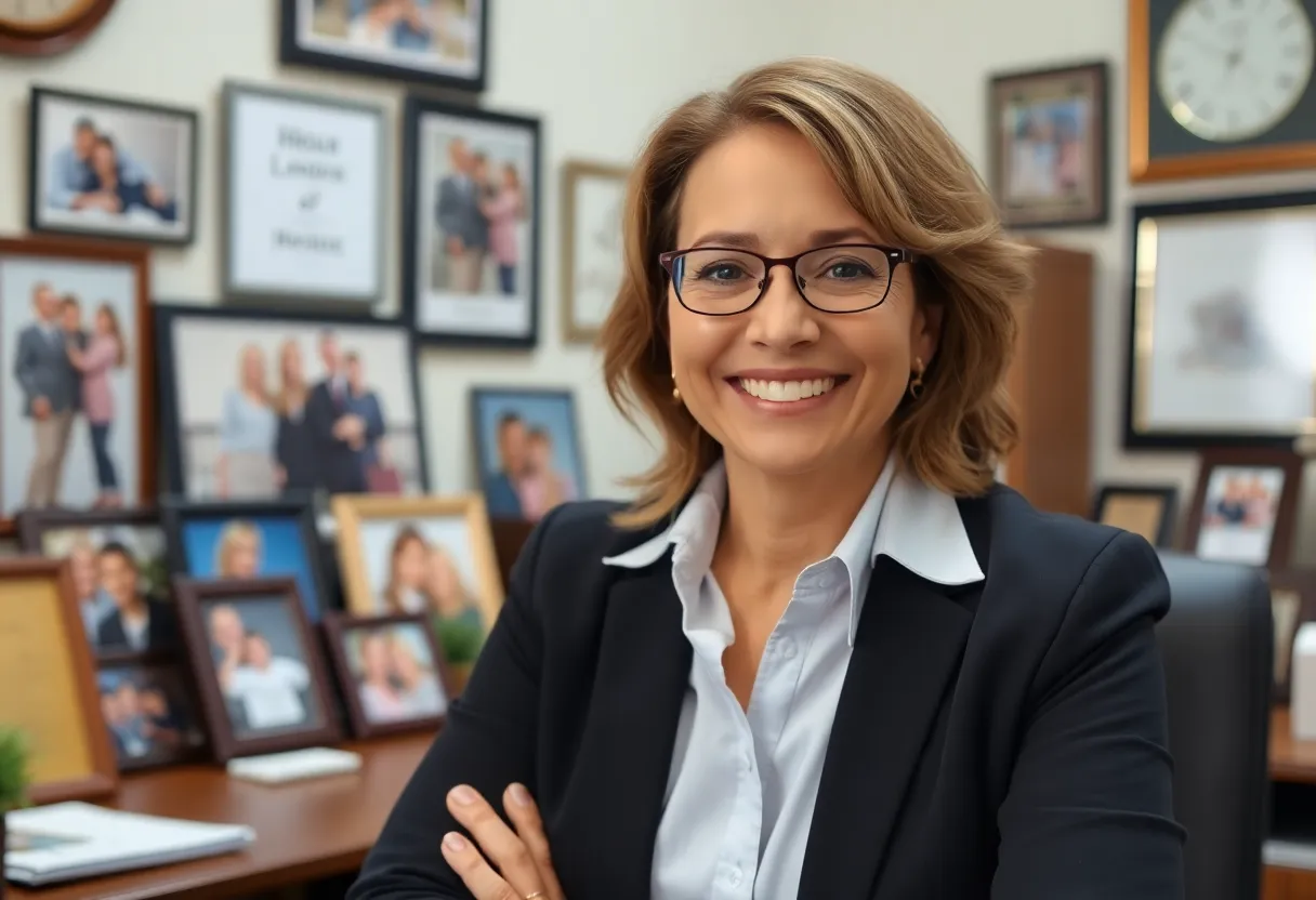 Mortgage lender in an office space showing warmth and community involvement