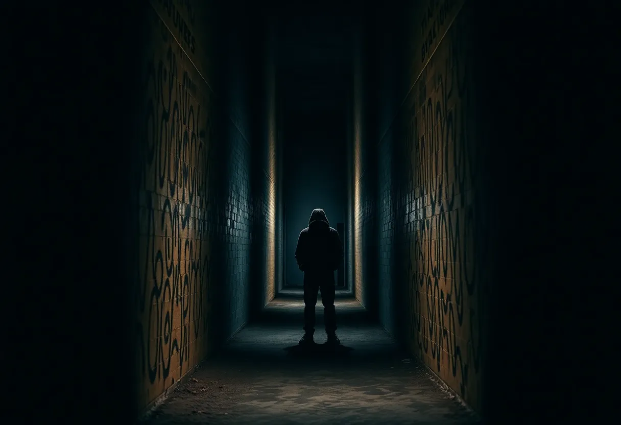 Dark alley illustrating the impact of meth addiction.