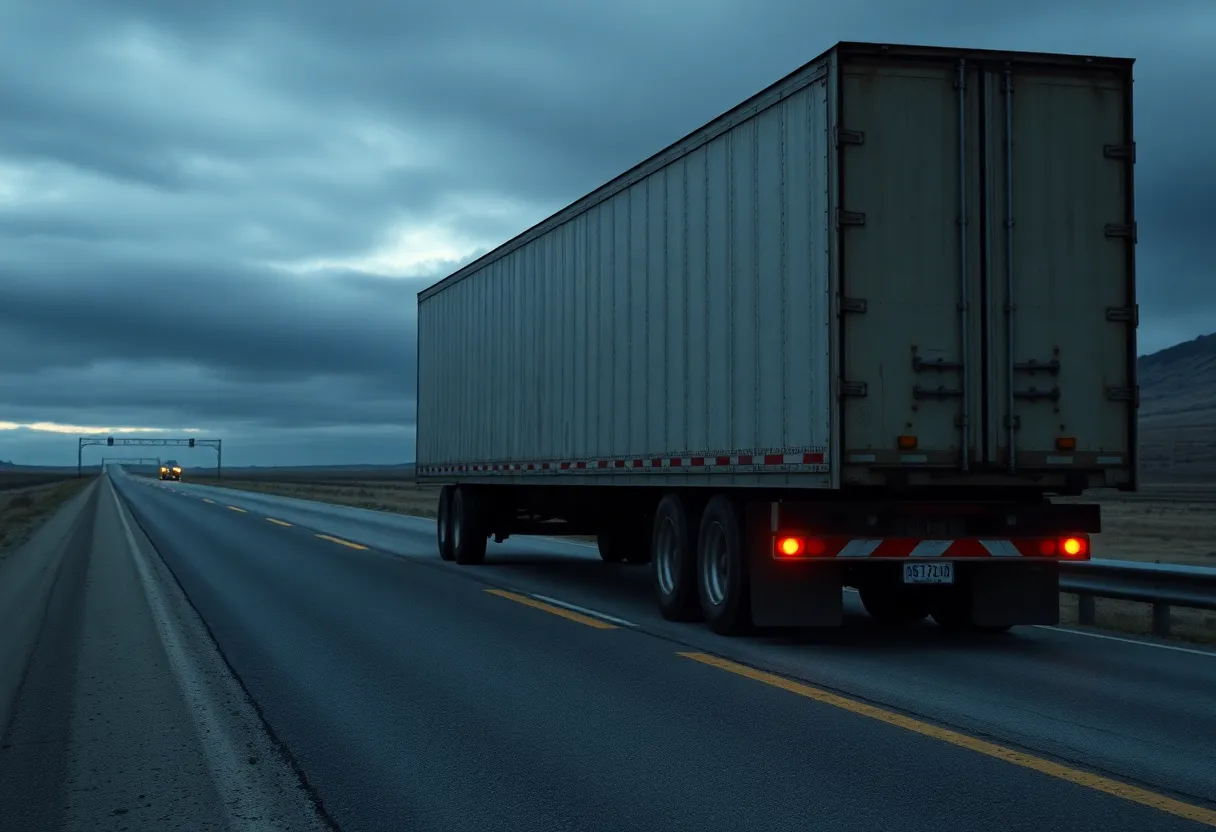 Truck trailer related to a recent migrant smuggling case