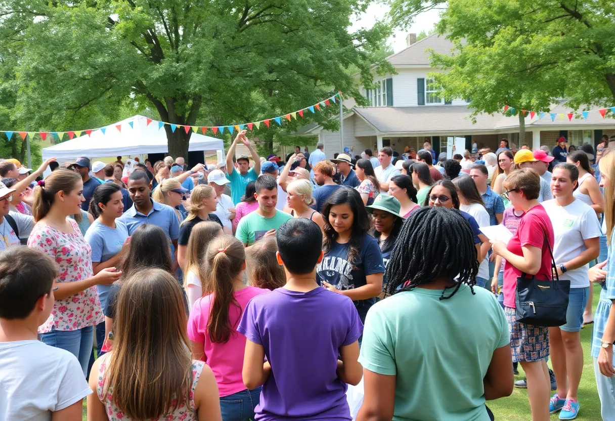Community members volunteering for MLK Day in Oxford, Mississippi