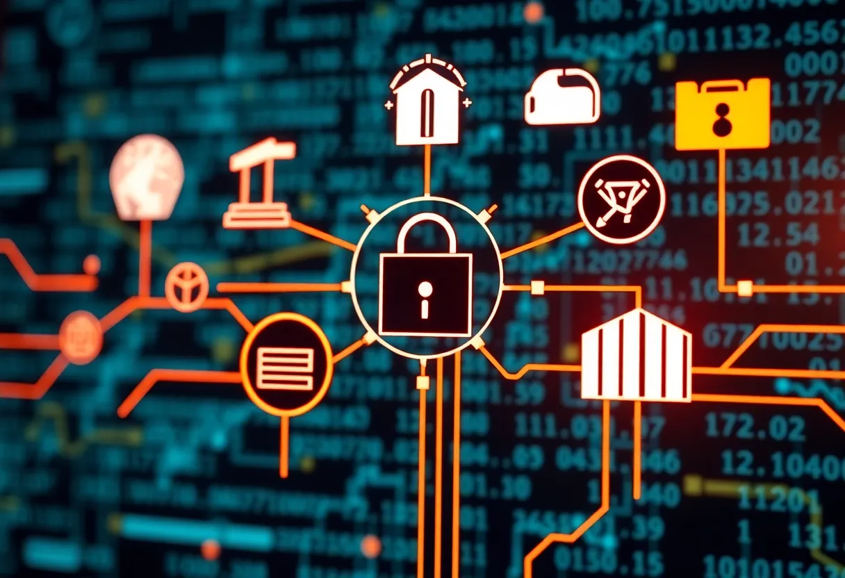 Abstract illustration representing the concept of net neutrality and internet regulations.