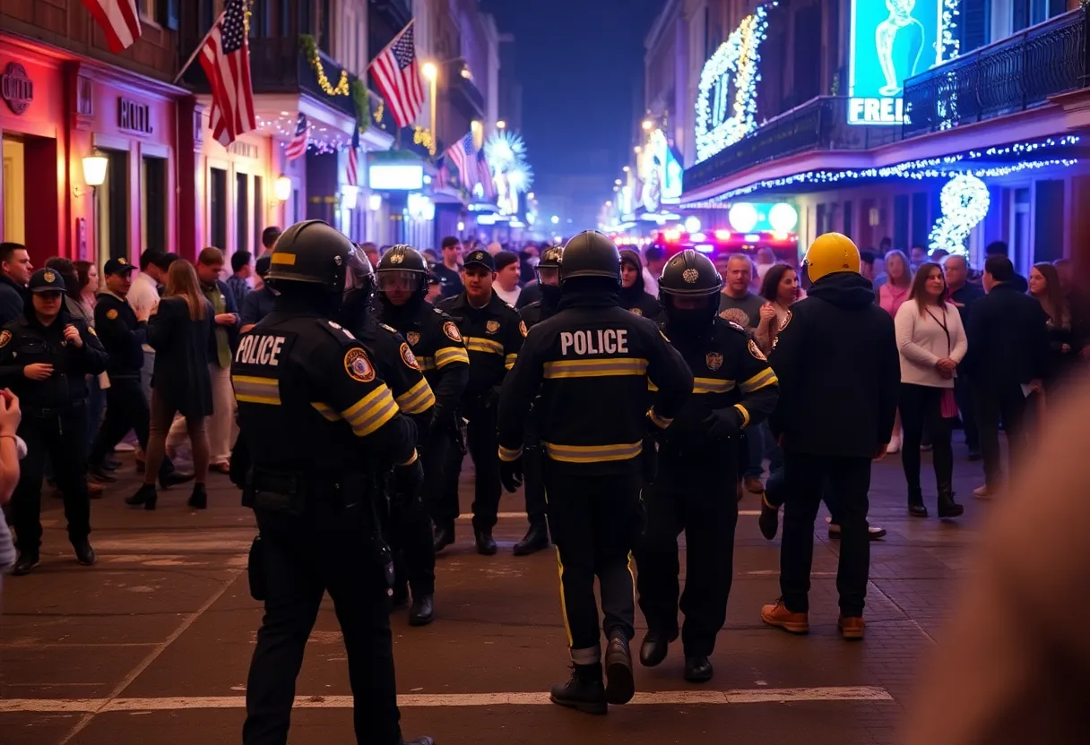 Scene of chaos in New Orleans following a terror attack.