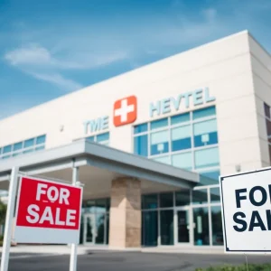 OCH Regional Medical Center with For Sale sign