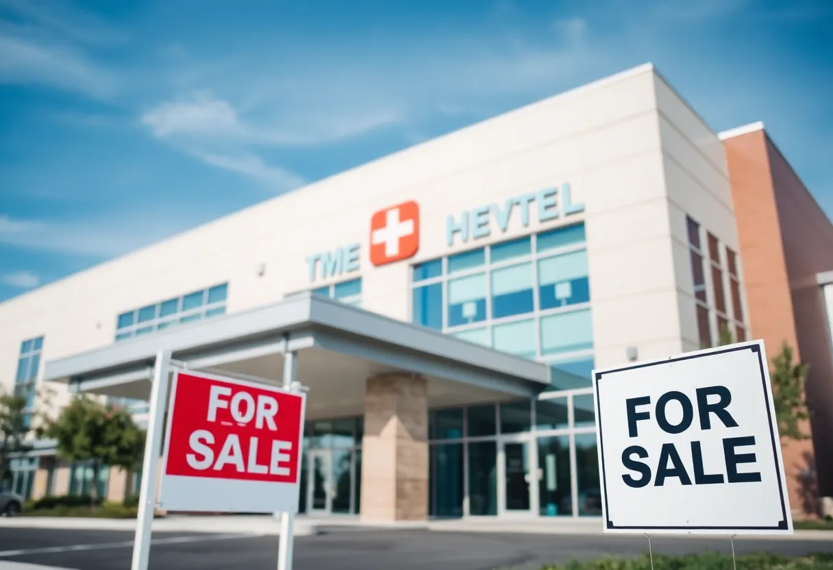 OCH Regional Medical Center with For Sale sign