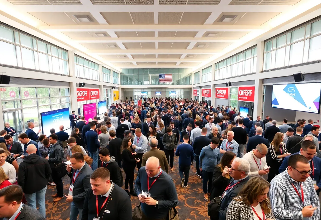 Crowd at the Oxford Conference Center during an event