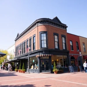 Vibrant scene of downtown Oxford, Mississippi