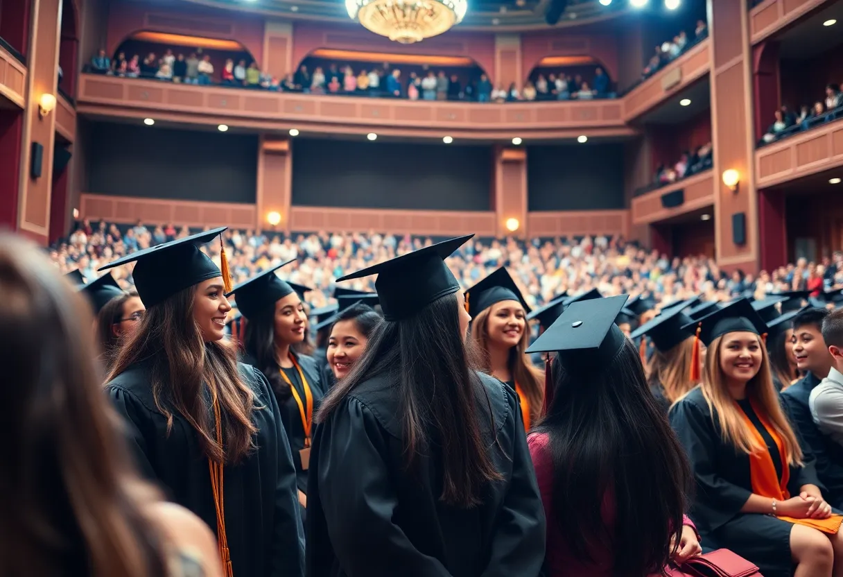 Students celebrating their induction into the Phi Kappa Phi Honor Society