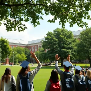 Celebration of academic excellence at the university campus