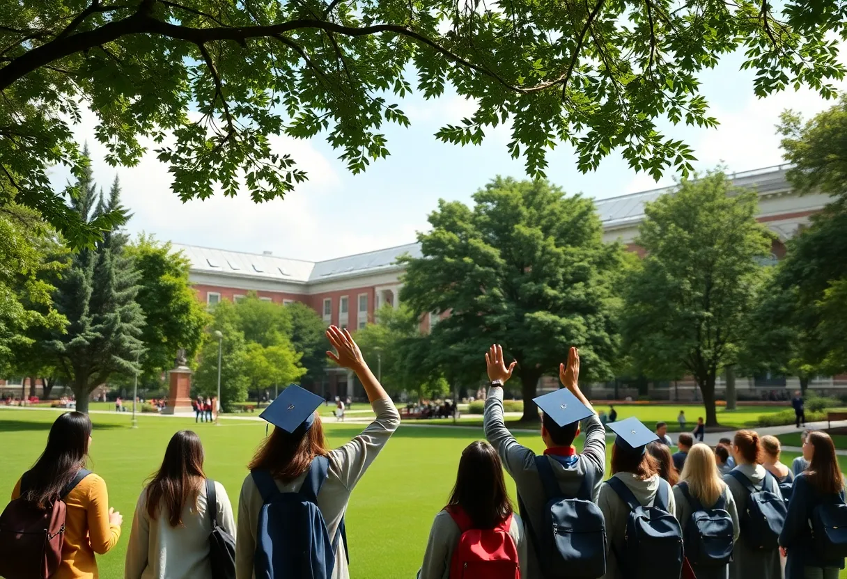 Celebration of academic excellence at the university campus