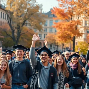 Students celebrating the Fall 2024 Honor Roll at the University of Mississippi