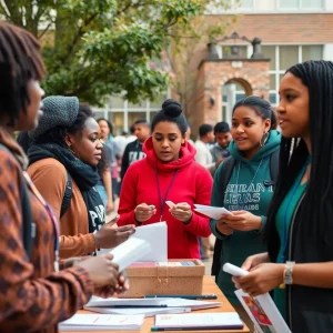 Students at the University of Mississippi celebrating Black History Month