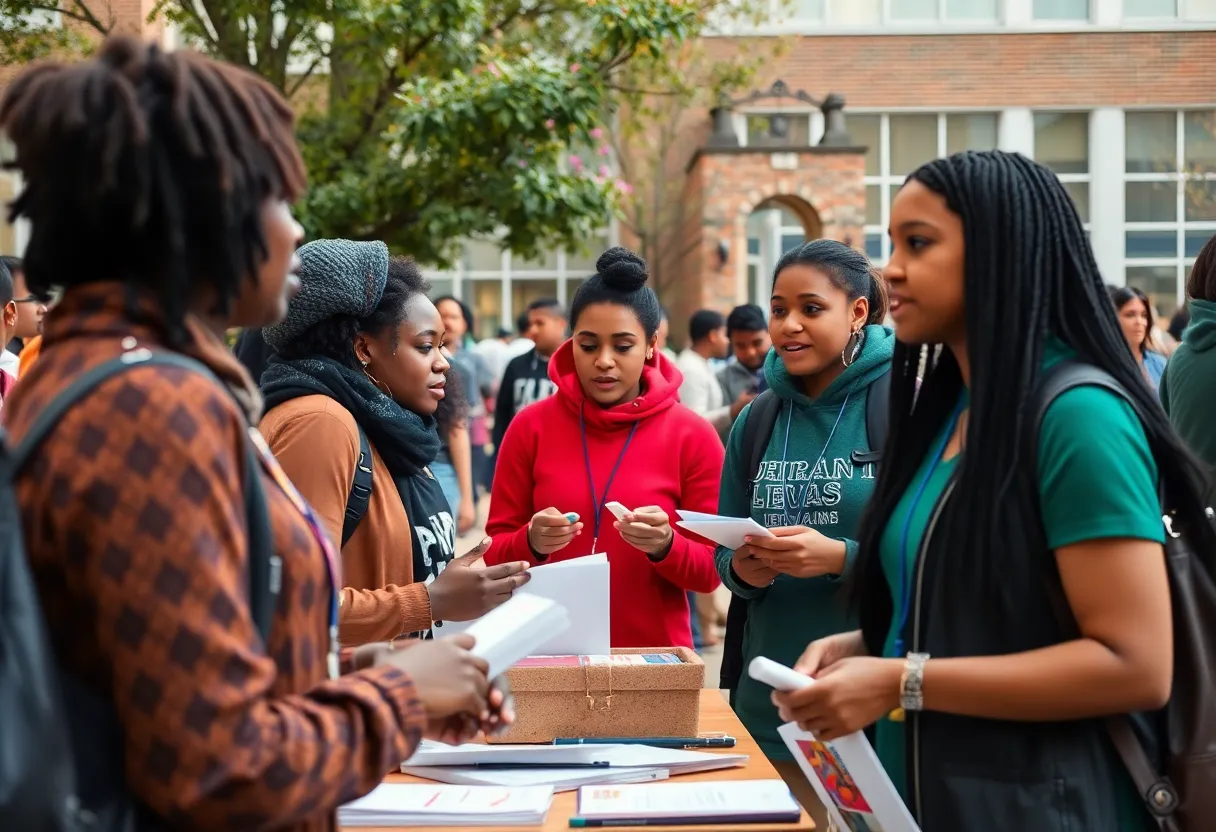 Students at the University of Mississippi celebrating Black History Month