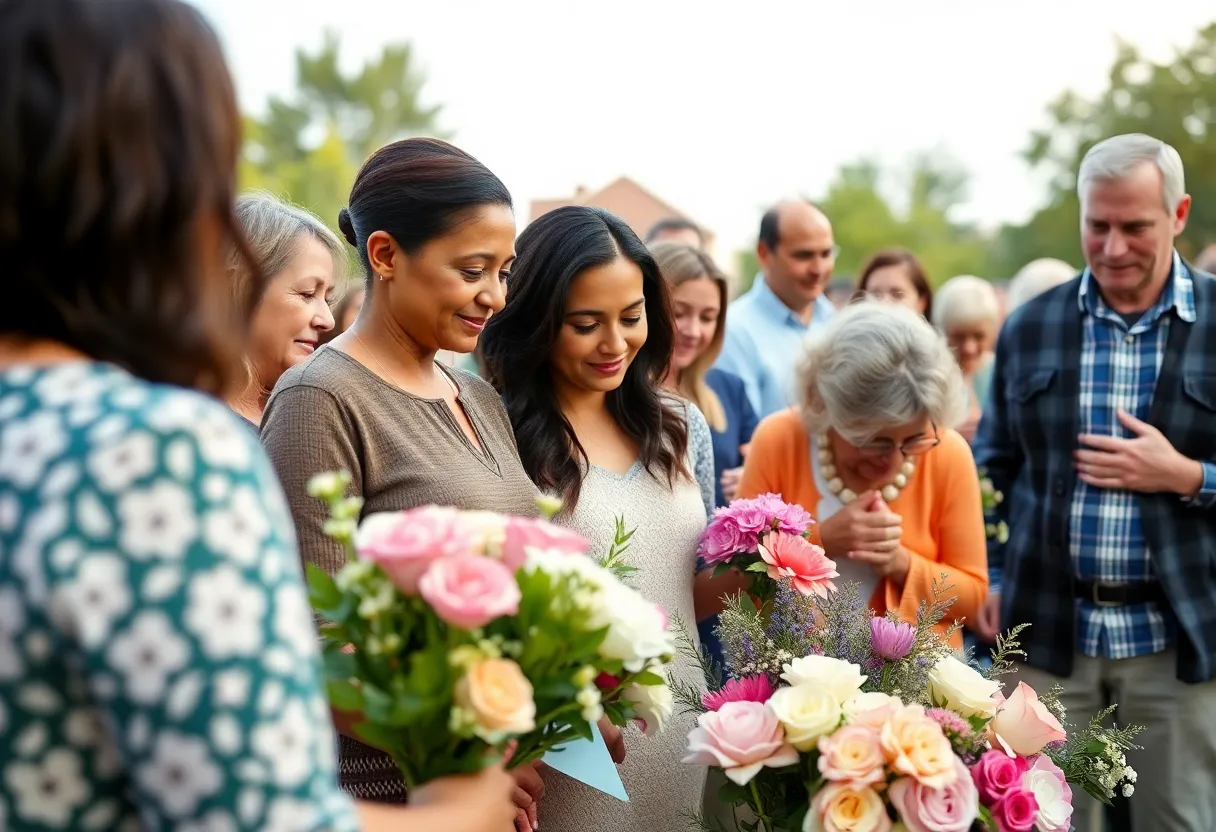 A community gathers to honor Jimmie Lee at a memorial service.
