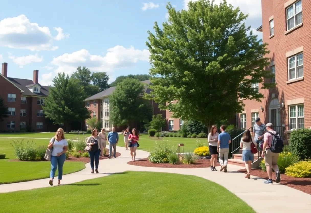 Students at University of Mississippi discussing housing options