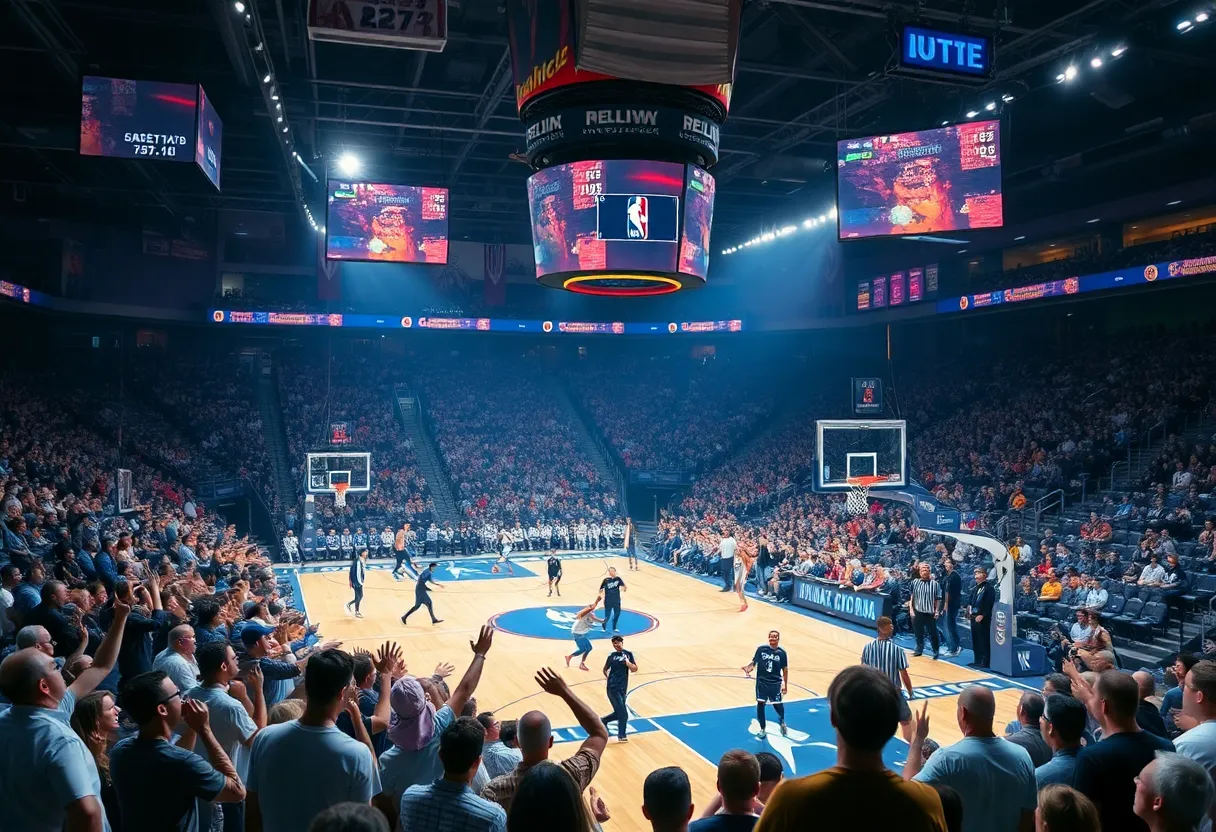 Fans celebrating Ole Miss women's basketball victory against Kentucky