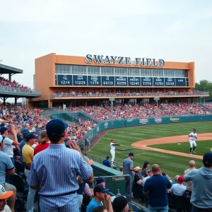 Ole Miss Rebels baseball team at Swayze Field during Eastern Kentucky showdown
