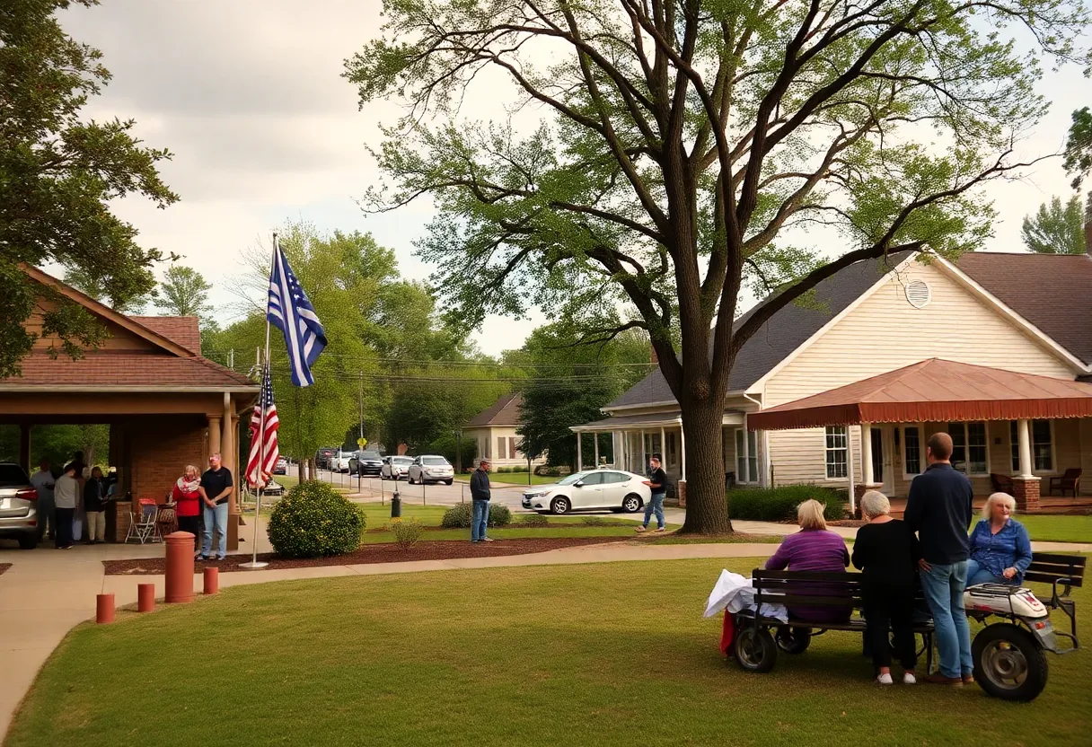 A community gathering in Oxford MS to support the search for Jay Lee.
