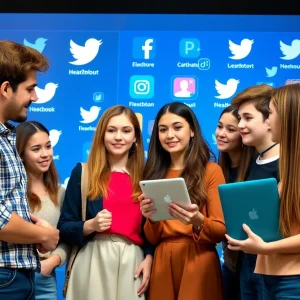University students in a discussion about online safety and cyberbullying