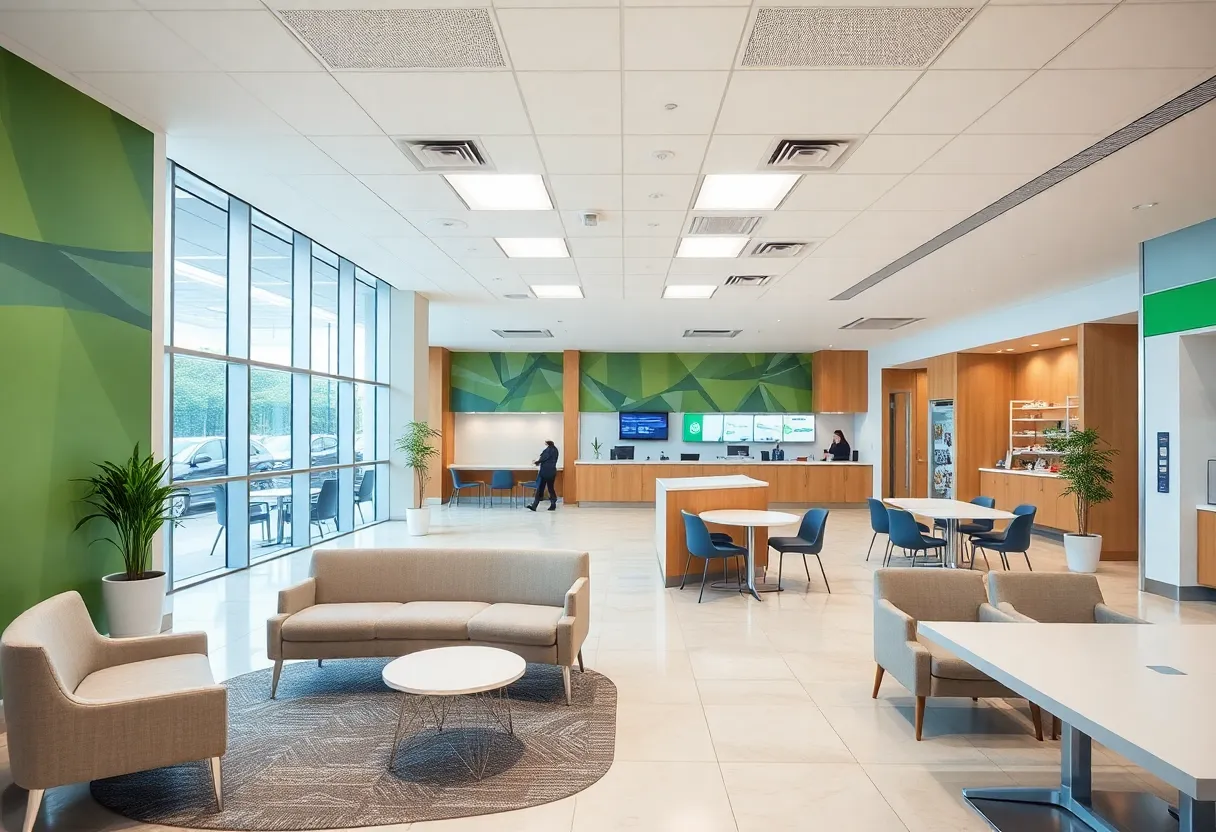 New modern bank interior design