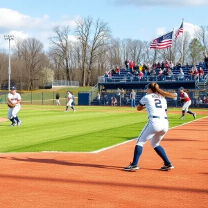 Iowa State Softball team playing in the Rebel Invitational
