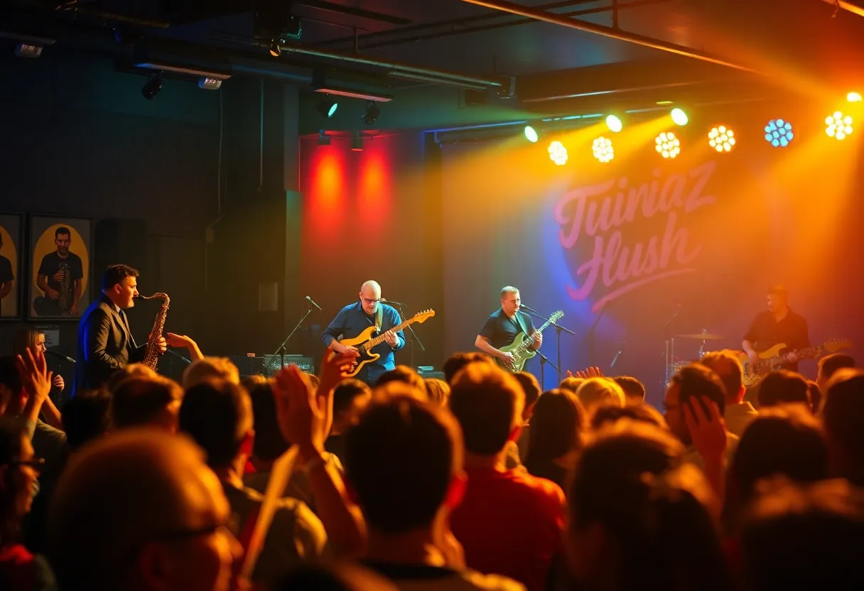 Audience enjoying a jazz concert at Proud Larry's