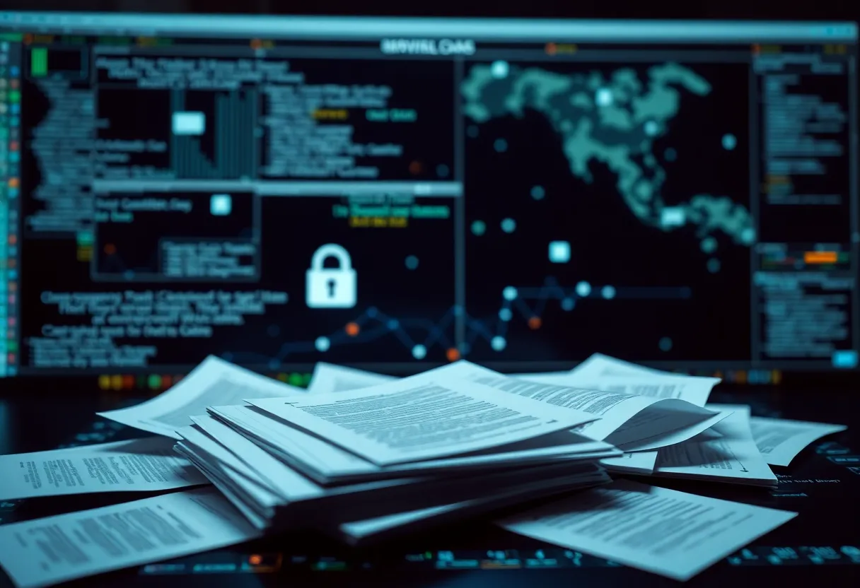 Illustration depicting a security breach in military communications