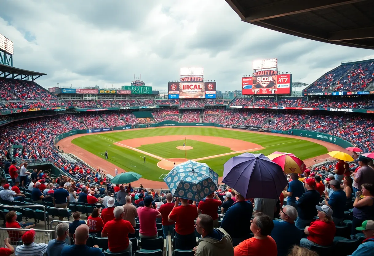 Fans at the Ole Miss baseball stadium during a game against Arkansas