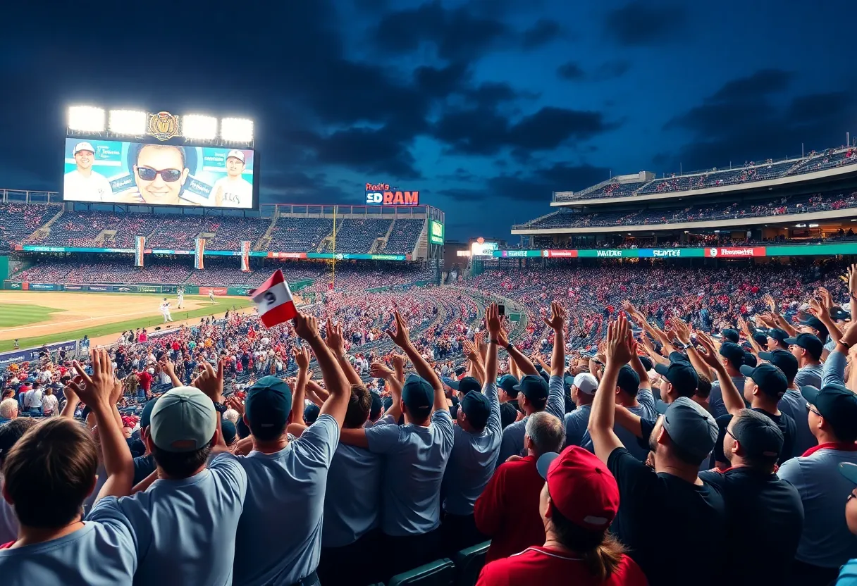 Ole Miss Rebels celebrating a victory in a baseball game