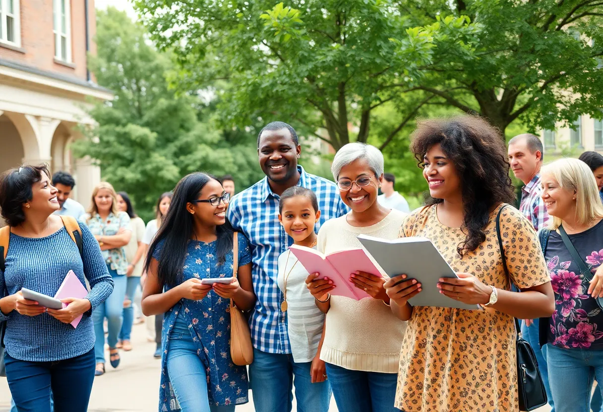 Residents of Oxford, Mississippi enjoying a community gathering