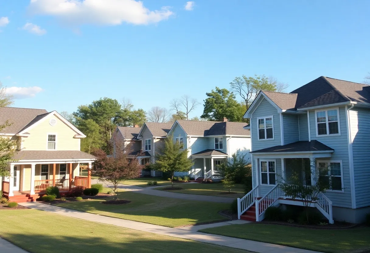 Community homes in Oxford, Mississippi highlighting affordable housing efforts.