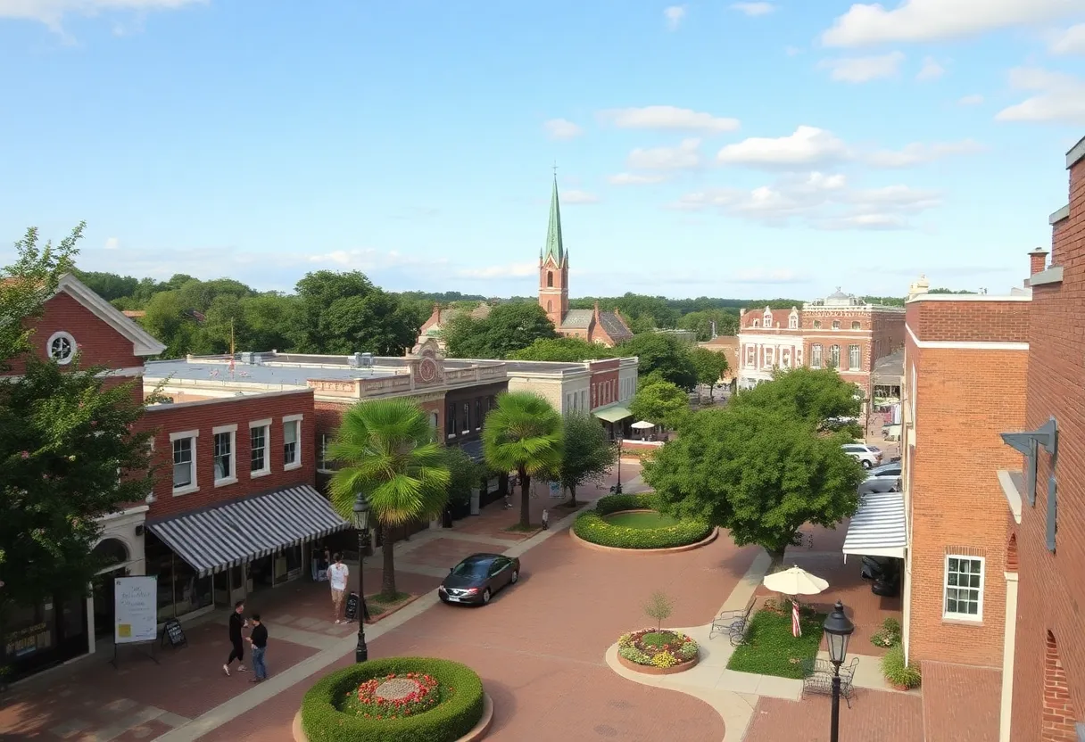 Charming streets of Oxford, Mississippi showcasing community spirit.