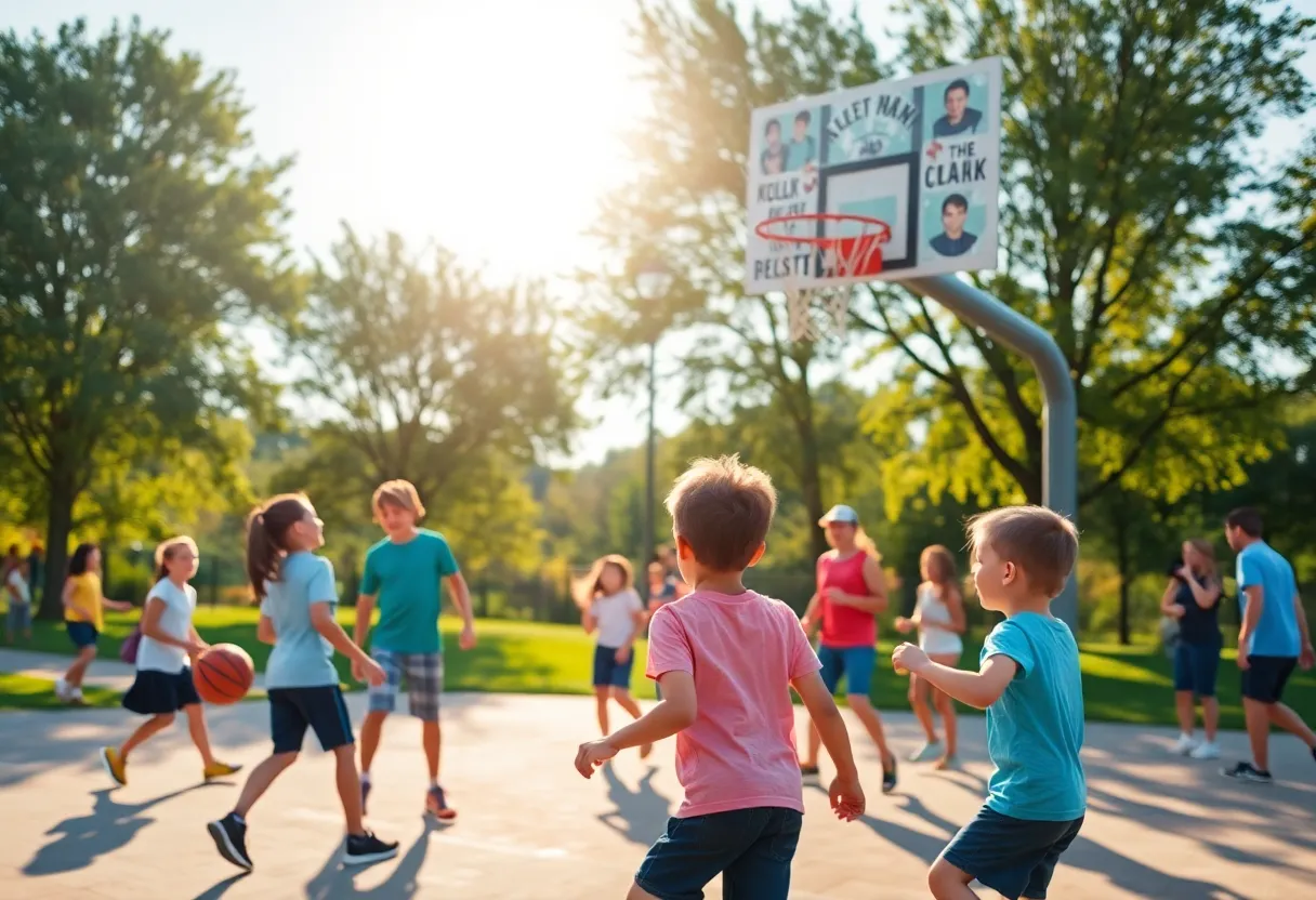 Community members enjoying recreational activities at Oxford Park.