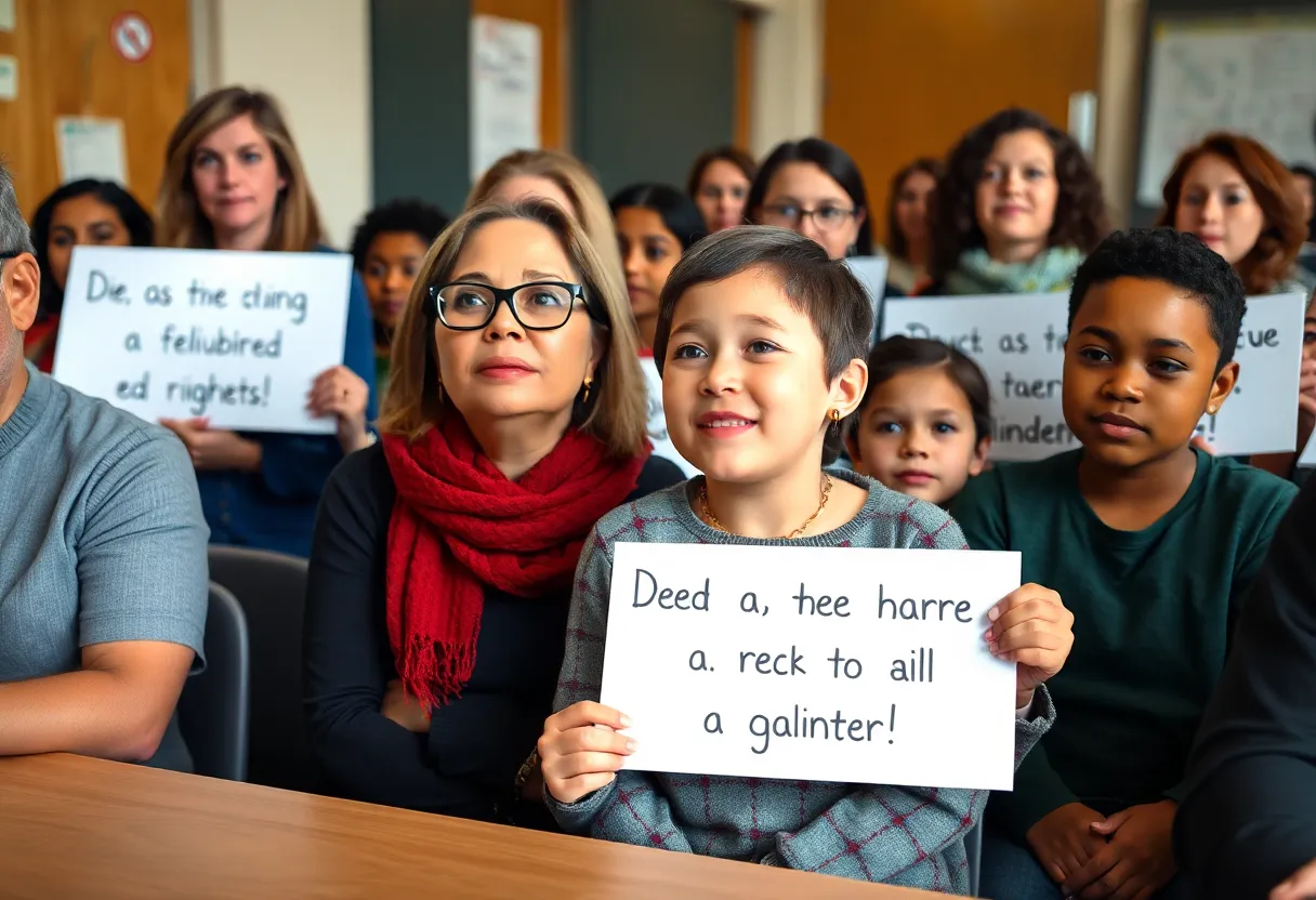 Parents advocating for education rights for disabled children