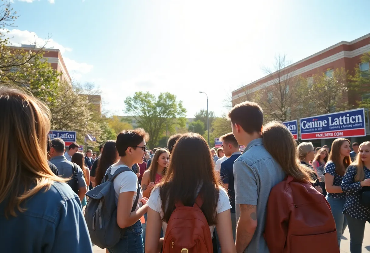 Students campaigning for University of Mississippi ASB elections