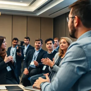 Journalism symposium discussing AI and social media