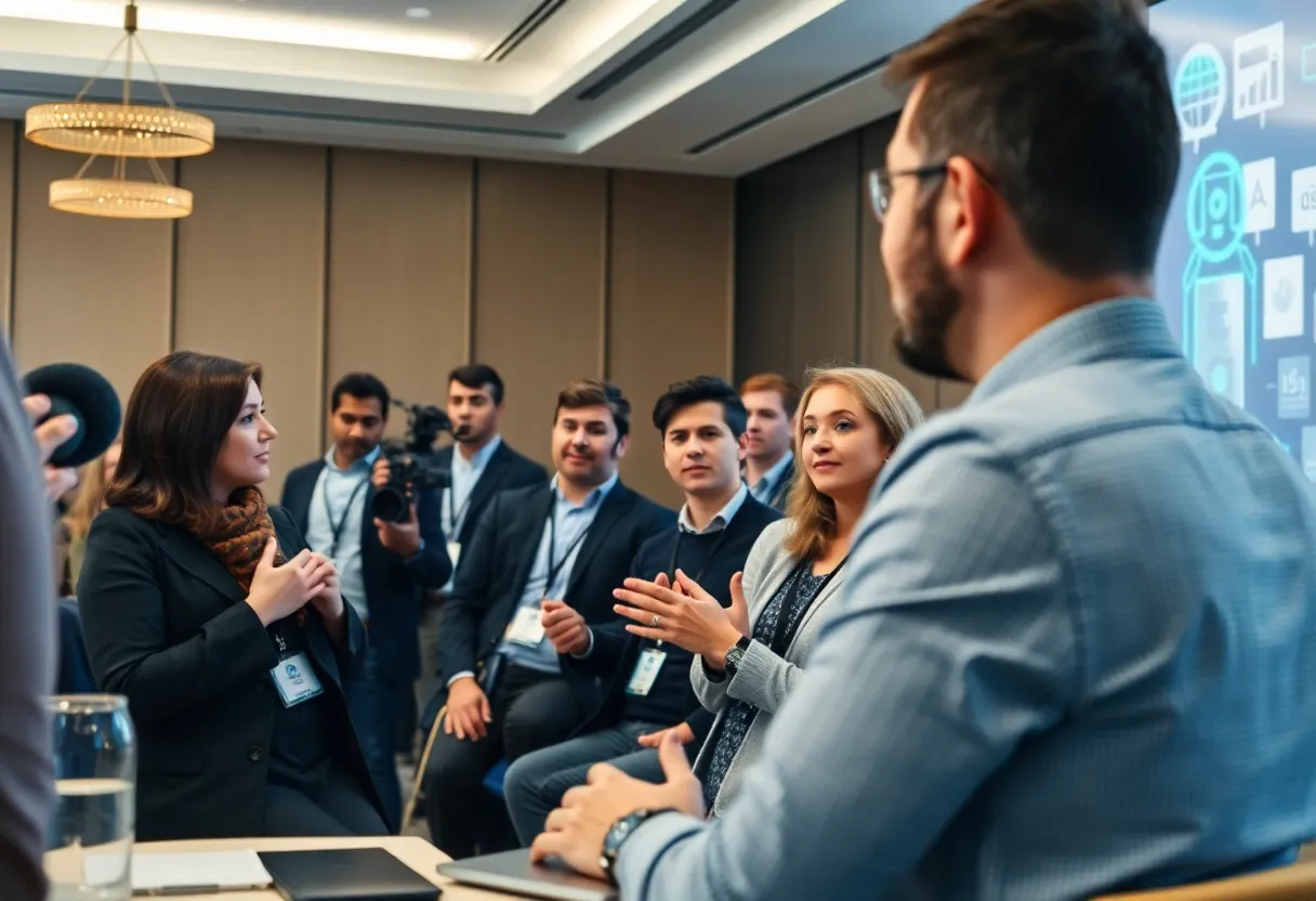 Journalism symposium discussing AI and social media