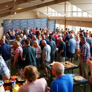 People attending the Junior Auxiliary Spring Fling fundraiser in Oxford