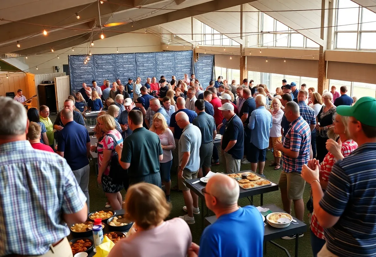 People attending the Junior Auxiliary Spring Fling fundraiser in Oxford