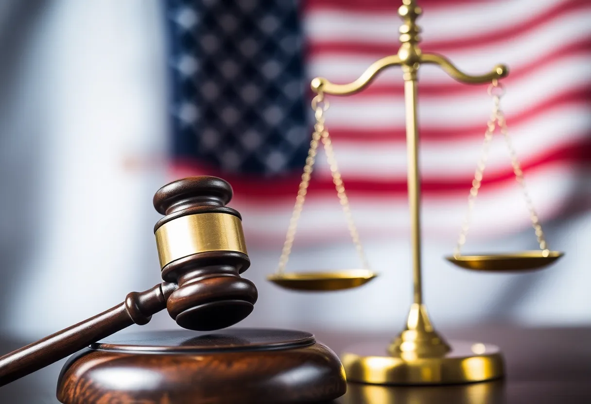 Symbolic image representing justice and immigration issues