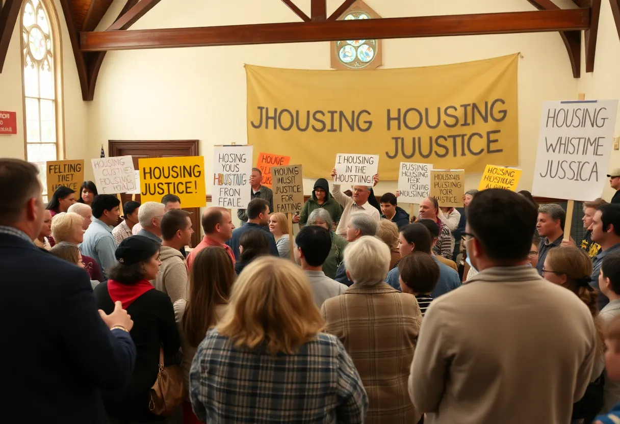 Community members participating in the Lafayette housing summit