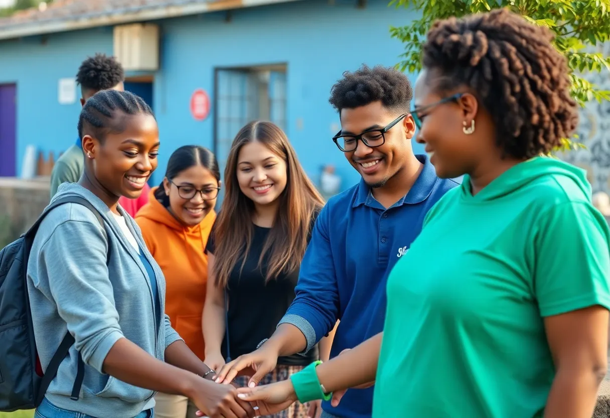 Participants of the Leadership Lafayette program in a community setting
