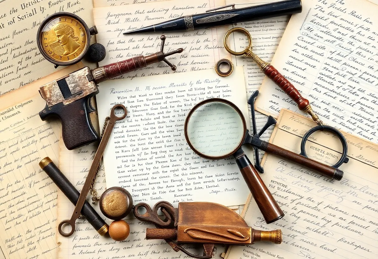 Collage representing genealogy and history in Mississippi