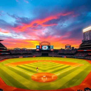 Baseball game scene at Trustmark Park during the Governor's Cup