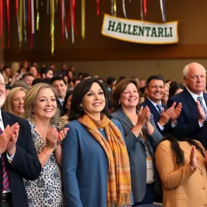 Ceremony celebrating the induction of Ole Miss Hall of Fame inductees.