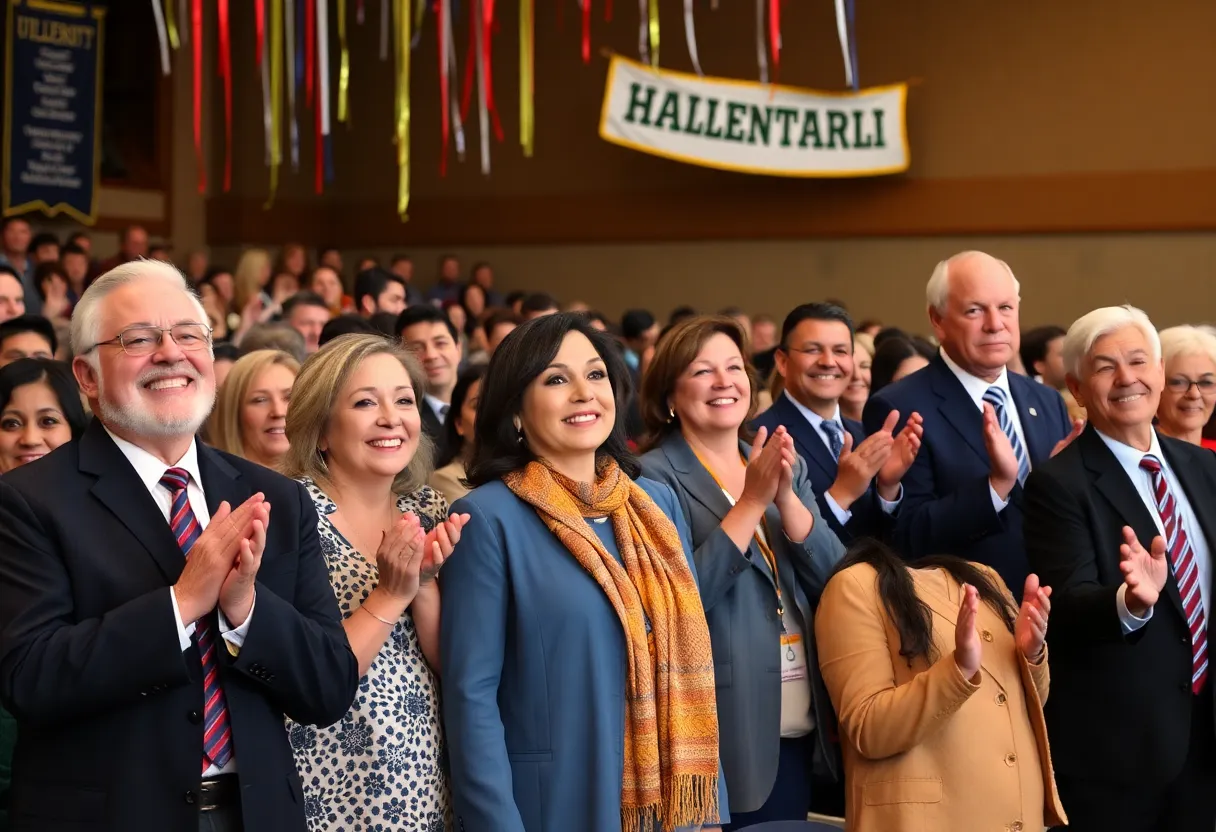 Ceremony celebrating the induction of Ole Miss Hall of Fame inductees.