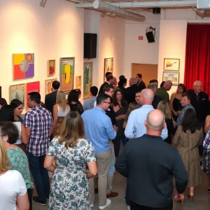 Scene from the art and musical comedy event in Oxford