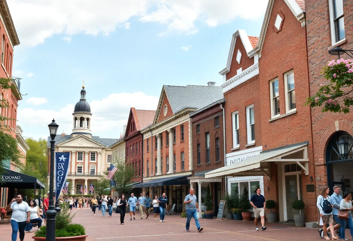 Scenic view of Oxford, Mississippi, showcasing community and college life