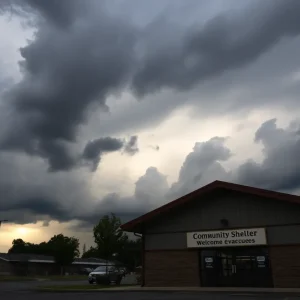Severe weather clouds gathering over Lafayette County