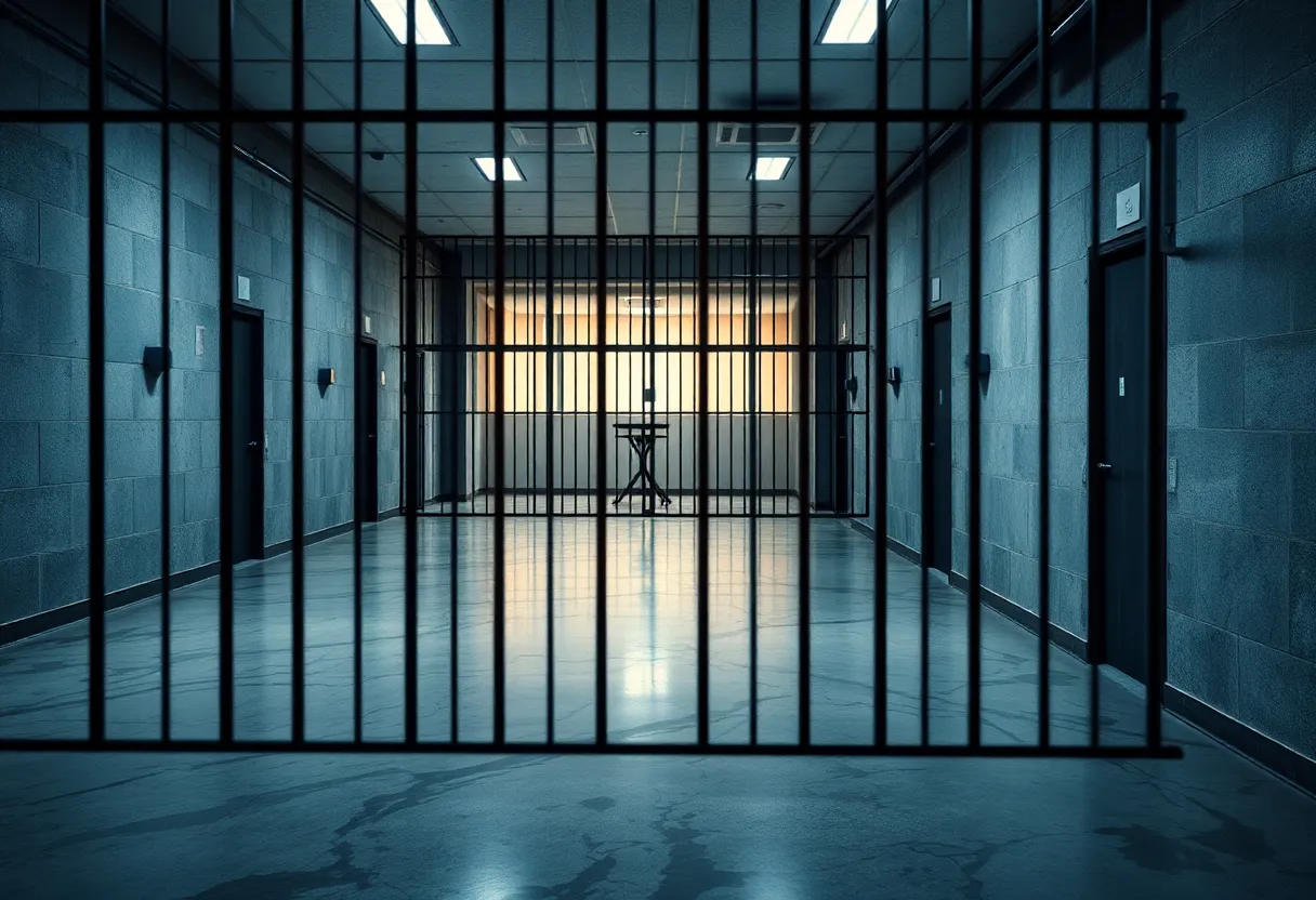 Illustration of a prison symbolizing international disputes over justice