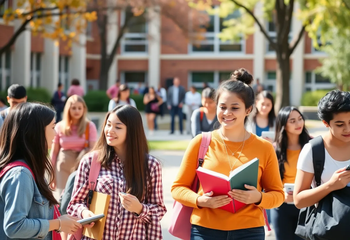 Students on University of Mississippi Campus